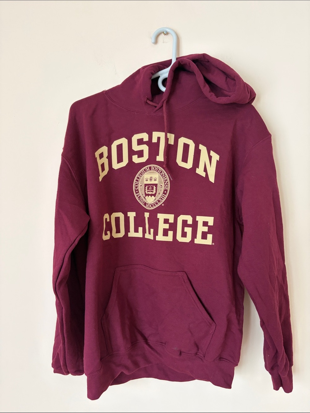 Boston College burgundy hooded sweatshirt
